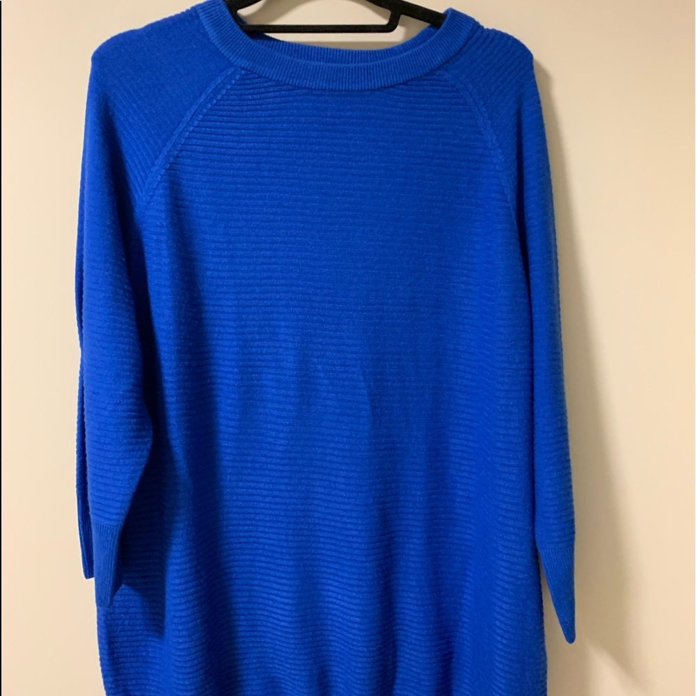oversized blue sweater
